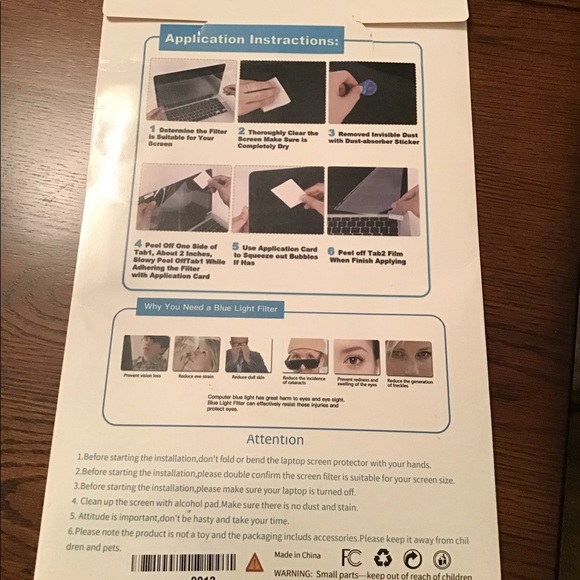 13.3” Anti Blue Light Screen Protector 16:9 Aspect Ratio Fits MacBook Pro 2 Pack - Picture 3 of 10